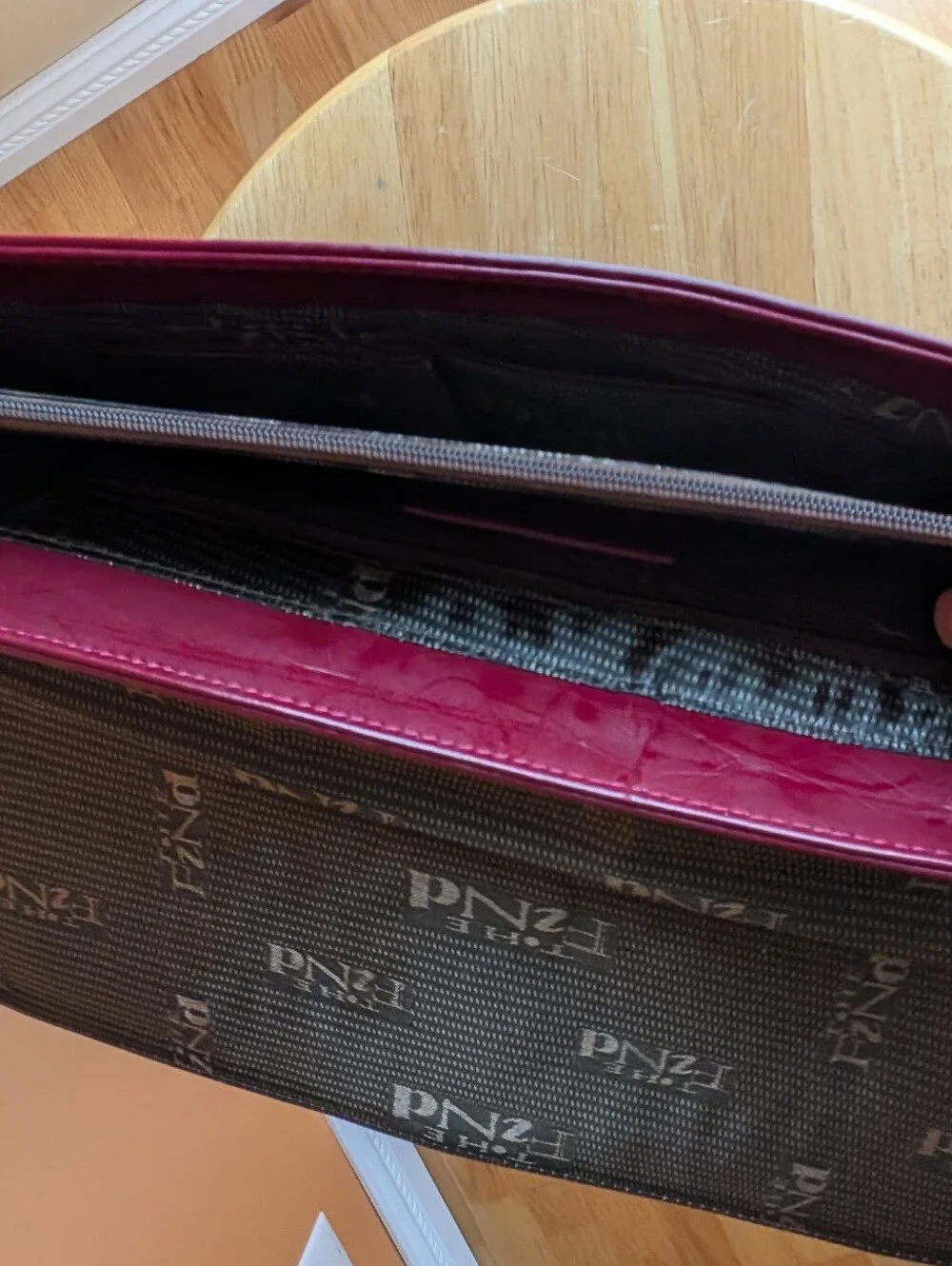 NEW The Find Burgundy Leather Shoulder Bag with Gold Chain